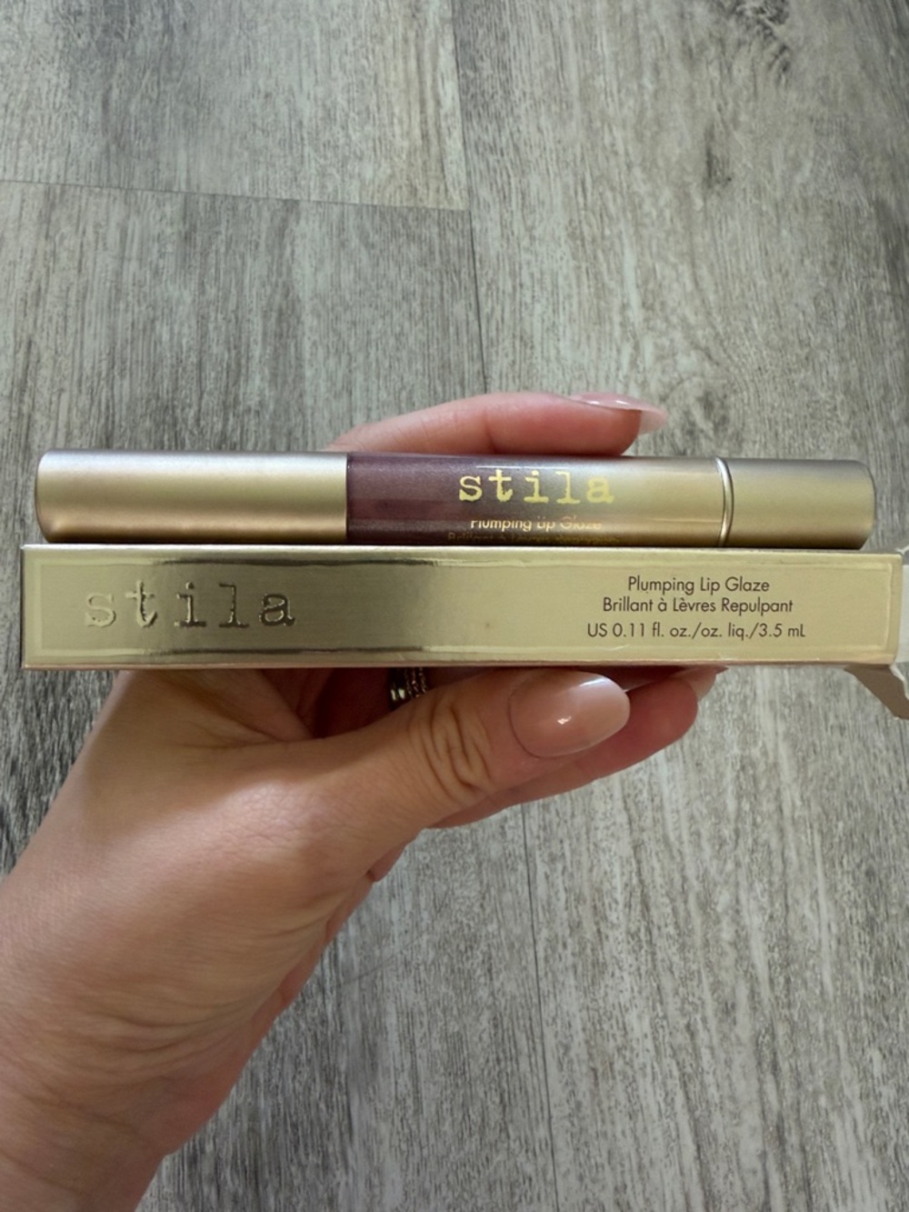 Stila Plumping Lip Glaze in Shimmery Rose Brown